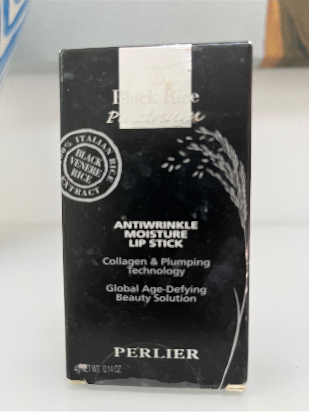 One Perlier Black Rice Platinum Moisture Lip Stick Balm New in Box Sealed NWT